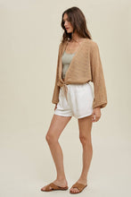 Load image into Gallery viewer, CROCHET DOLMAN SLEEVE COVERUP CARDIGAN / WL23-8049: CREAM
