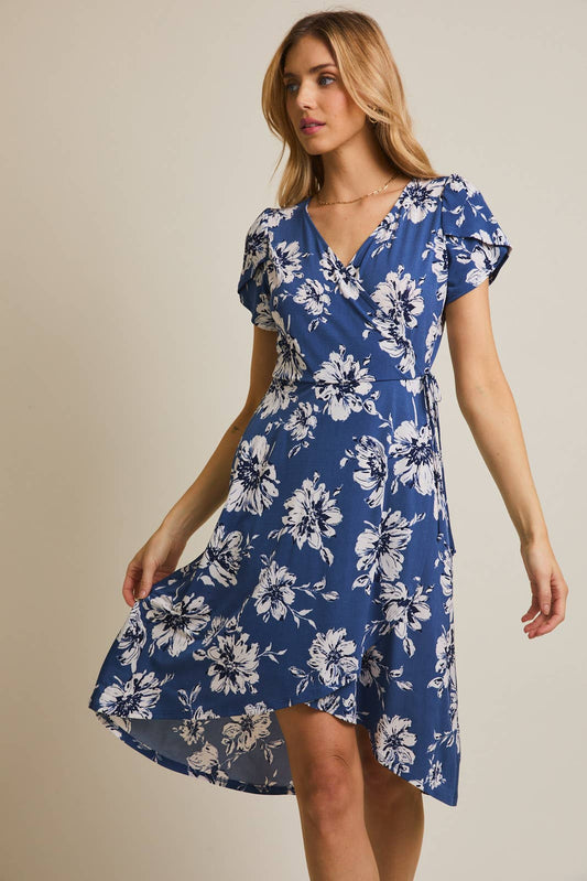 D17992F : BLUE-WHITE FLORAL
