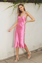 Load image into Gallery viewer, FD3760-P1500 Reflection Bias Cut Midi Slip Dress: MERLOT
