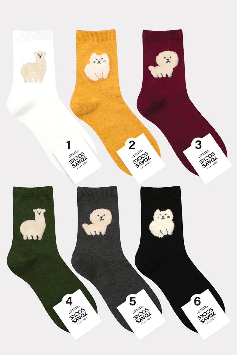 Women's Crew Tactel Animal Socks: KW-C-133-4