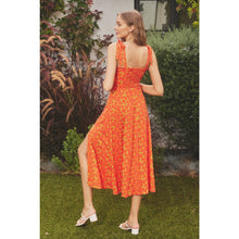 Load image into Gallery viewer, Favor Sweetheart Tie Shoulder Dress: POPPY ORANGE
