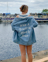 Load image into Gallery viewer, What a Friend In Jesus Denim Jacket: XL
