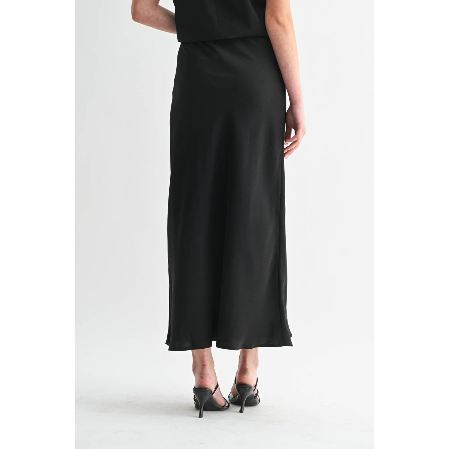 SOLID MAXI SKIRT: Brown / FS65099_4
