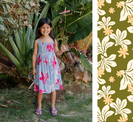 Kaia Dress in Naupaka Blossom