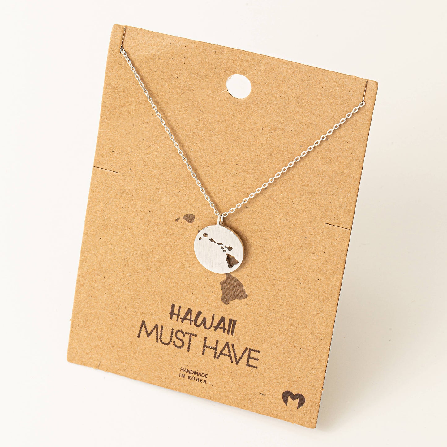 Hawaii Coin Cutout Disc Pendant Necklace: GX