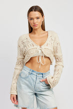 Load image into Gallery viewer, CROCHET CROPPED TOP: Contemporary / SAGE
