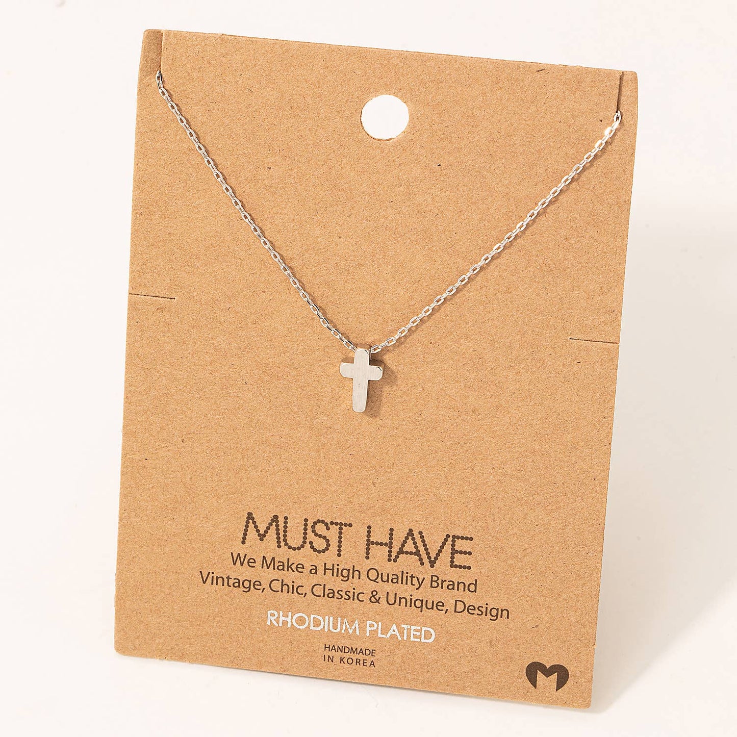 Dainty Mini Cross Pendant Necklace: ENE2142