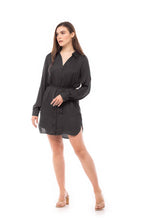Load image into Gallery viewer, Long Sleeve Shirt Dress - RD117324: RAIN FOREST
