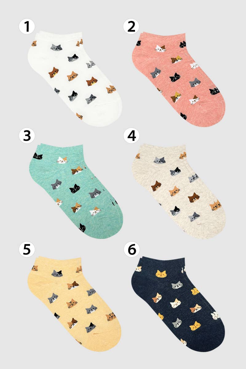 Women's Ankle Cat Friends Socks: VW-A-005-1