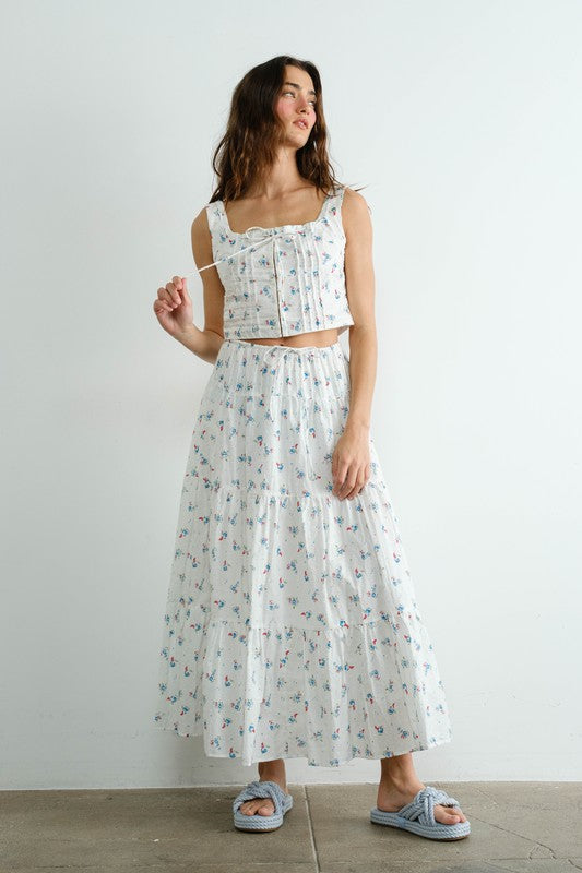 Top only! STS1715-2y white blue 253 - creamon
