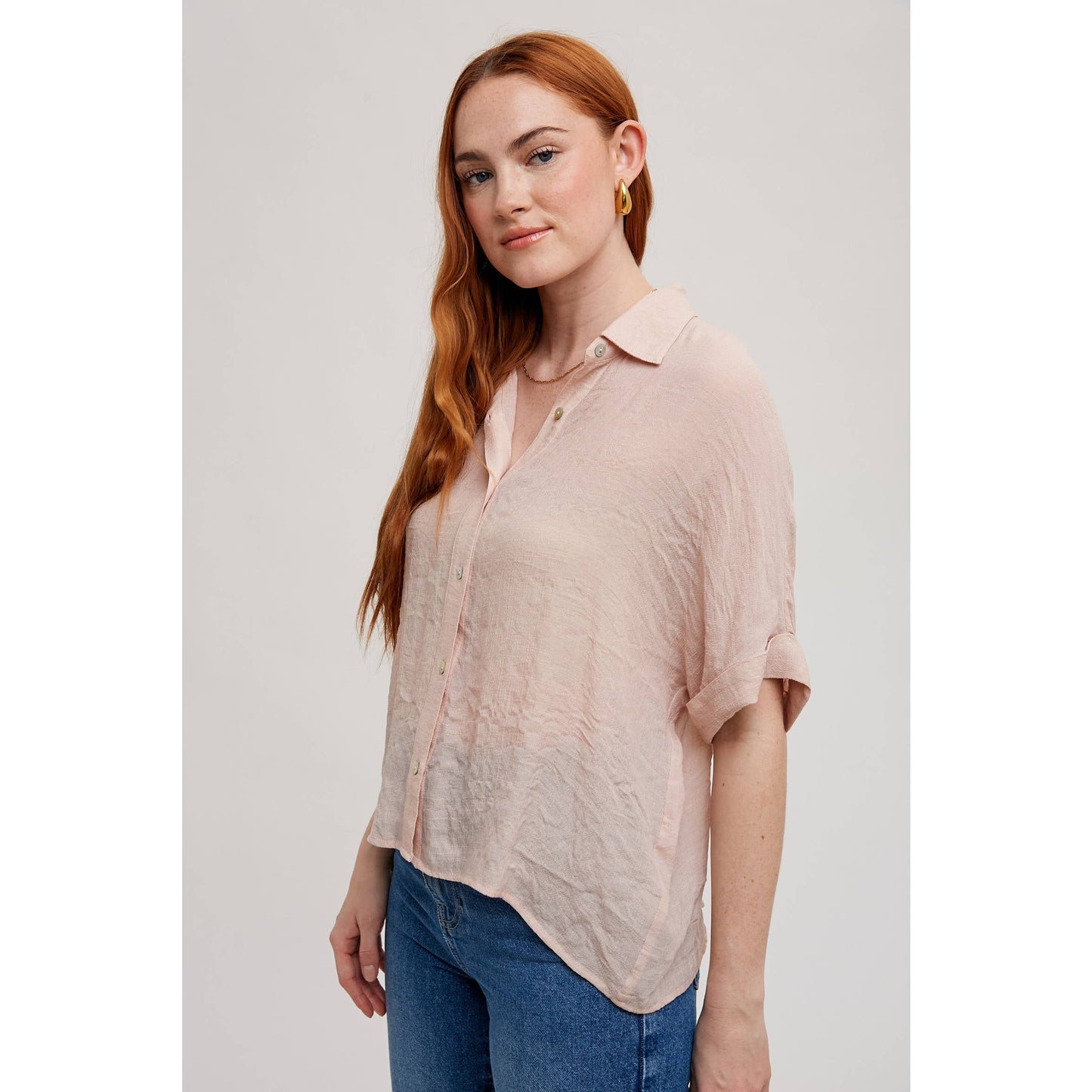 SHORT SLEEVE COLLAR SHIRT: Azurite / FT62936