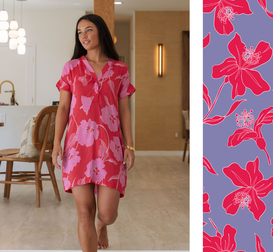 Momi Dress in Koki'o Drift