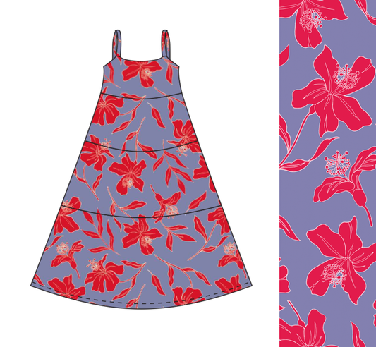 Meilani Dress in Koki'o Drift