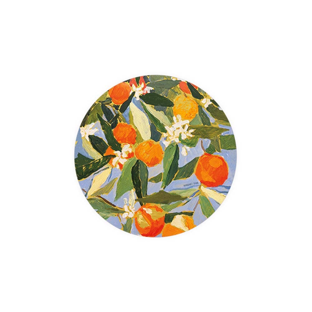 Sunny Oranges Seedlings Coaster