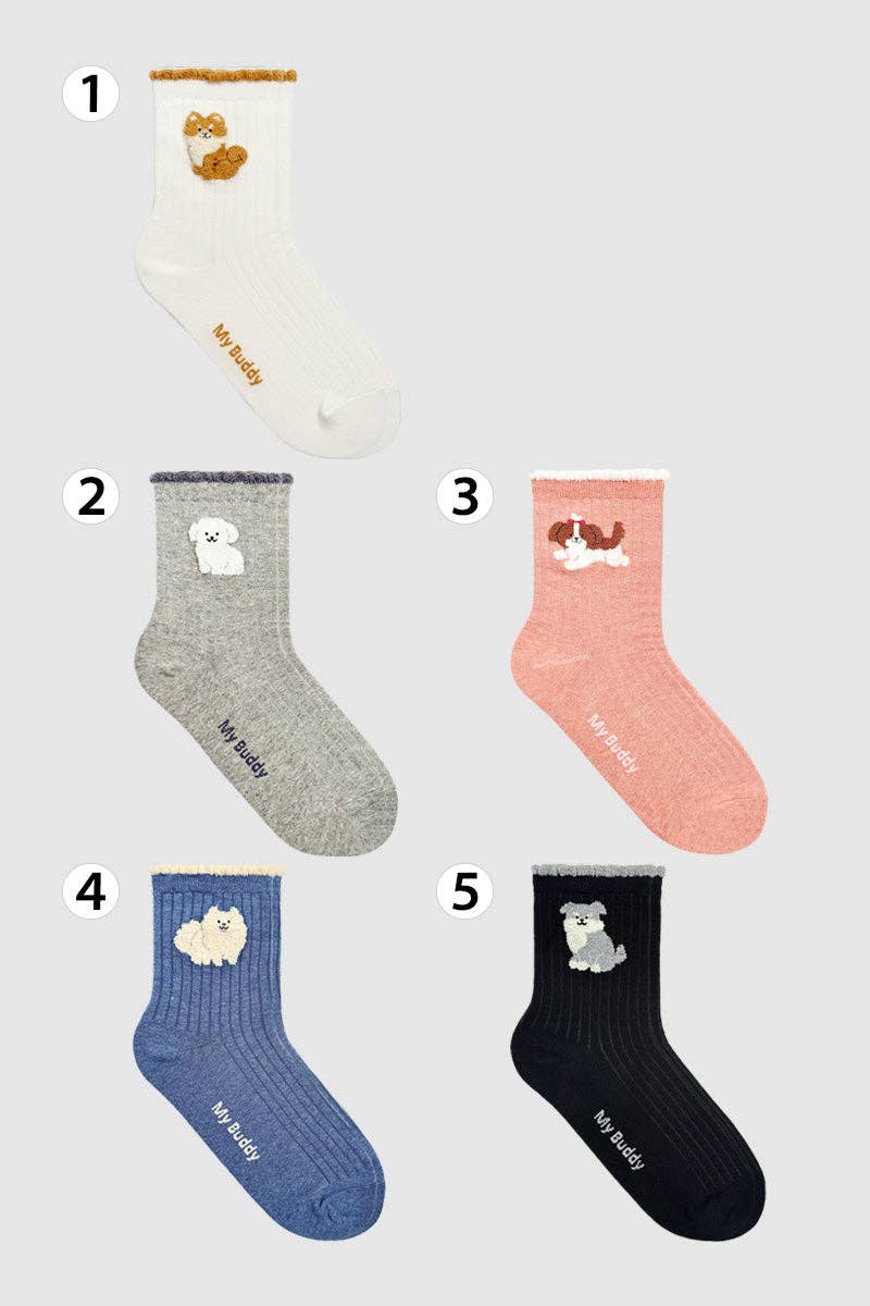 Women's Crew My Little Buddy Socks: VW-L-021-2