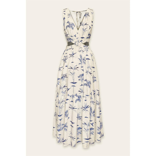 Oceanica O Ring Cutout Midi Dress: MAZARINE BLUE / FD11444-P1958