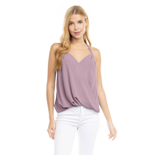 Overlap Tank Top: Purple Dove / AT20343