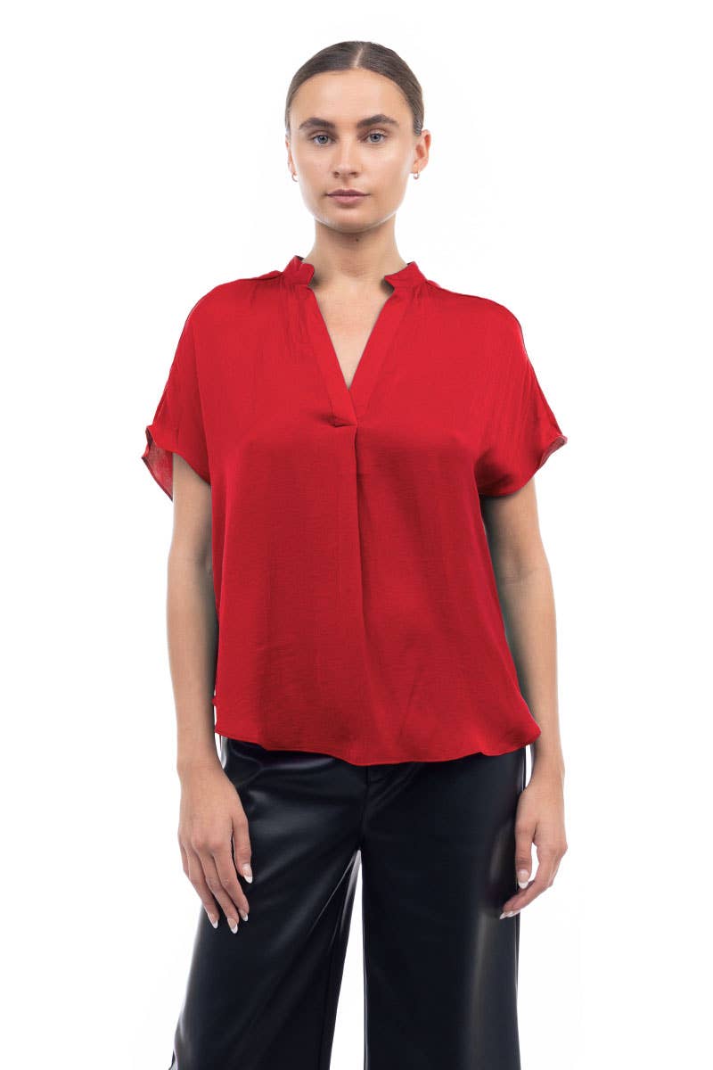 Drop Shoulder Blouse - OB112897: Sable