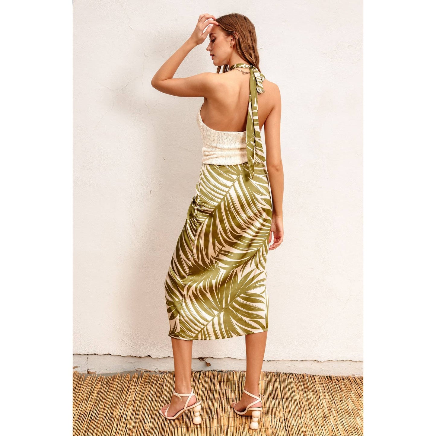 Tropical Adventures Sarong Wrap Skirt: PALM FRONDS / FS10826-P1619