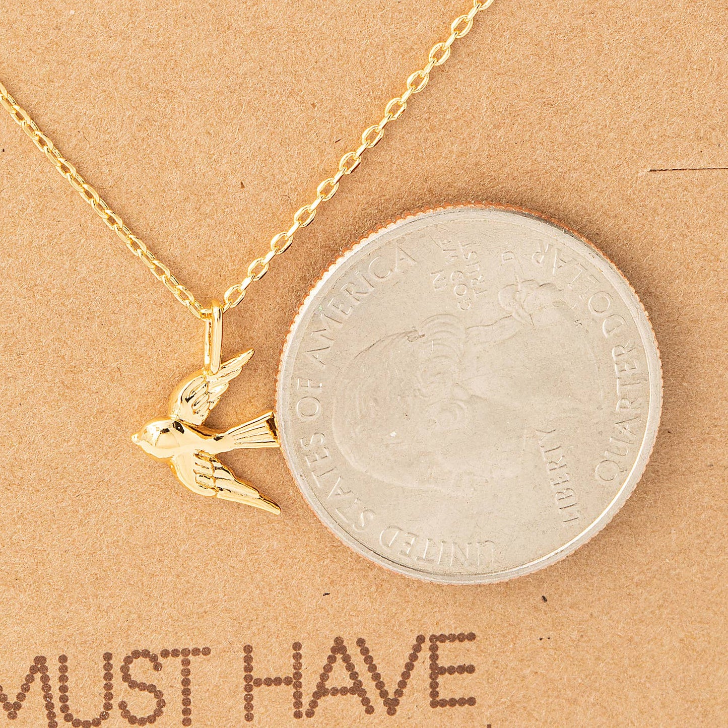 Flying Bird Pendant Necklace: G