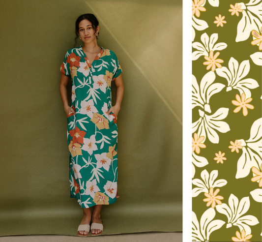 Tide Dress in Naupaka Blossom