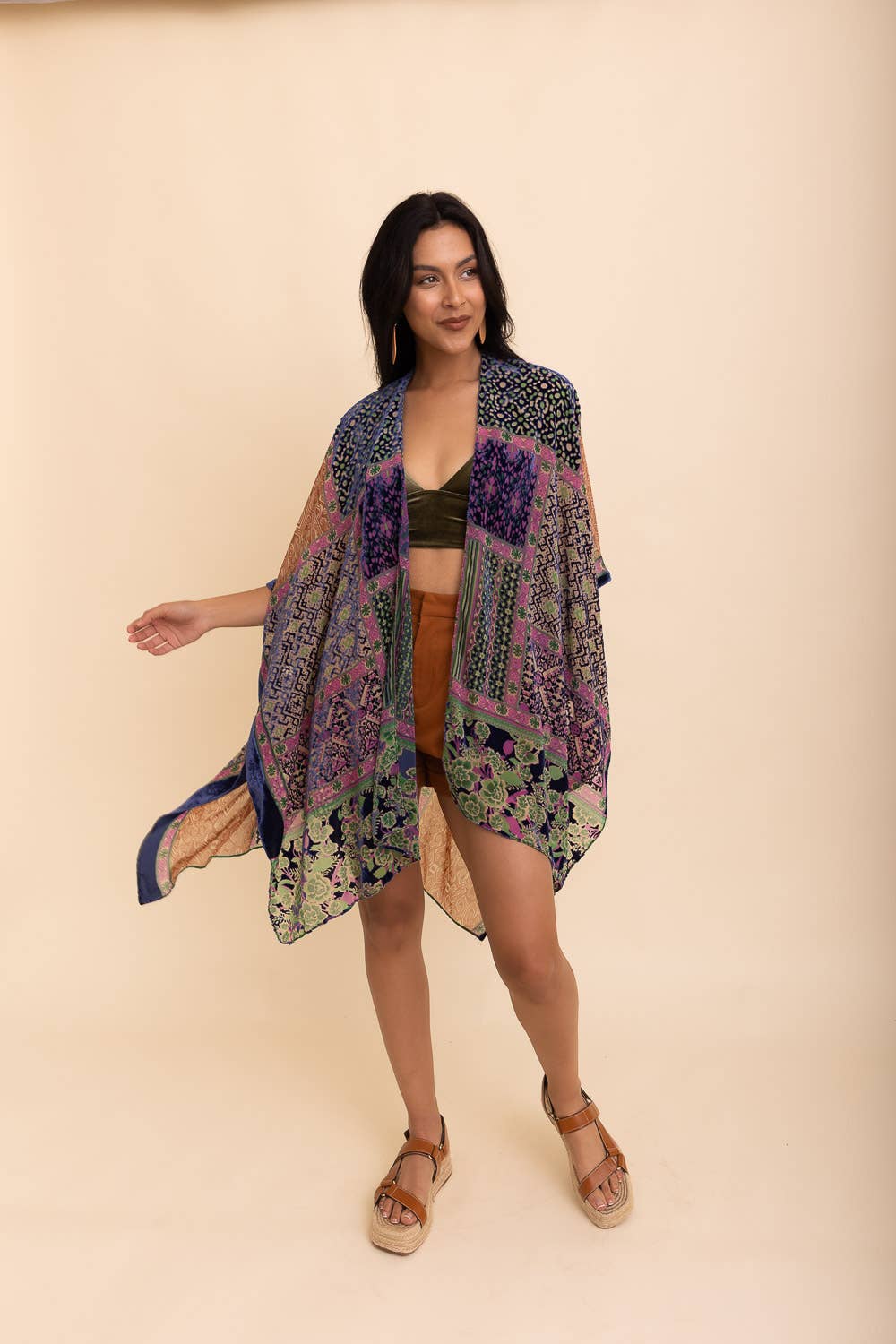 Bohemian Burnout Velvet Kimono 🔮: White