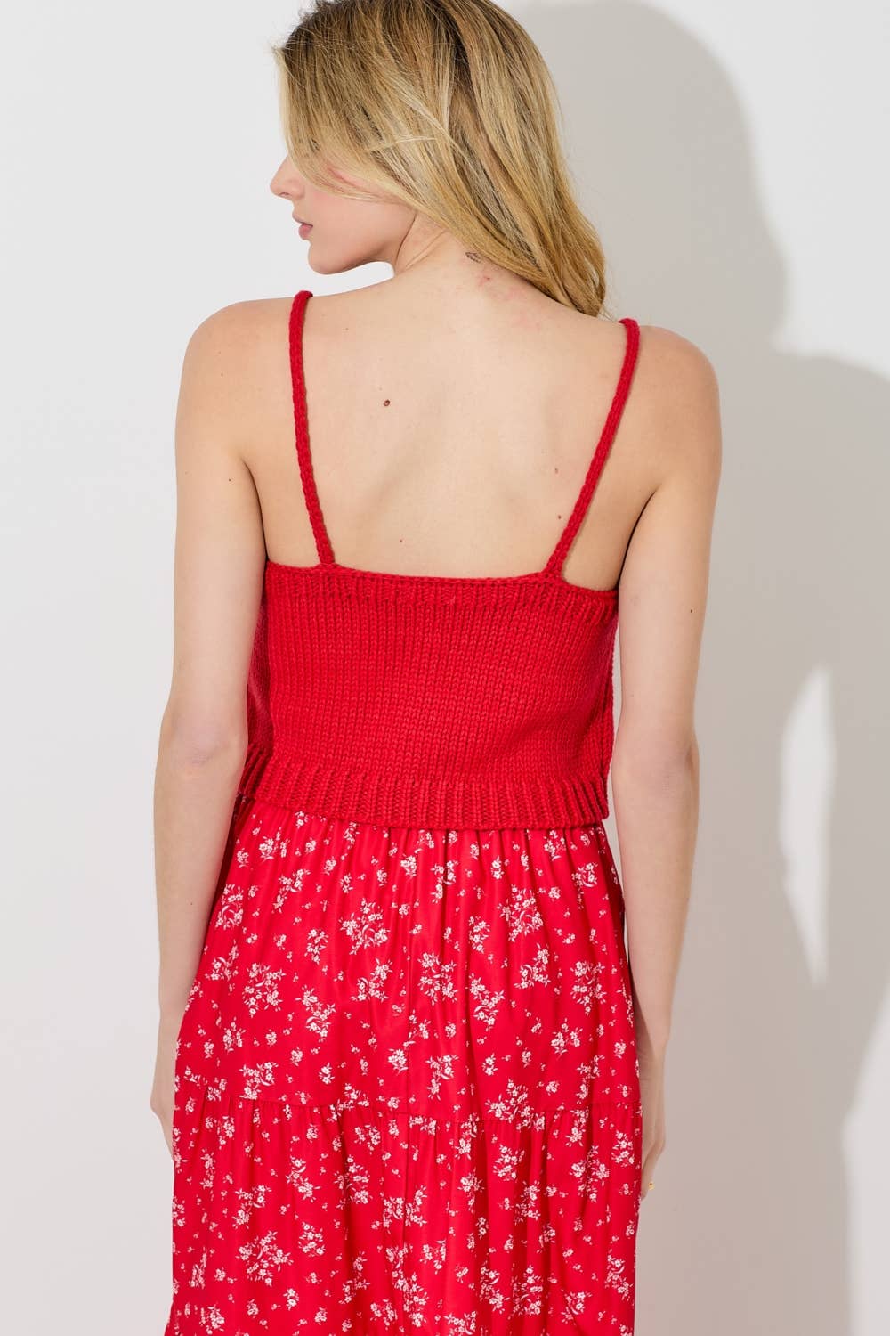 3D FLOWER KNIT TOP: IVORY / BSW3007