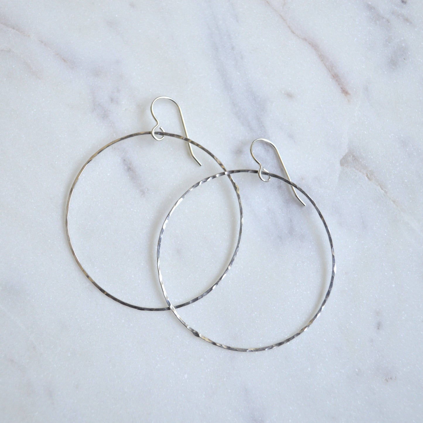 Hammered Hoops in Gold Filled