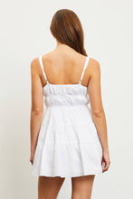 Load image into Gallery viewer, FRILL BUST TIERED DRESS: White
