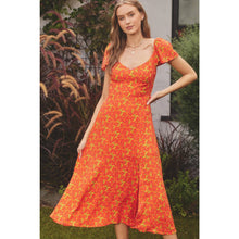 Load image into Gallery viewer, Favor Flutter Sleeve Midi Dress: PINKBERRY
