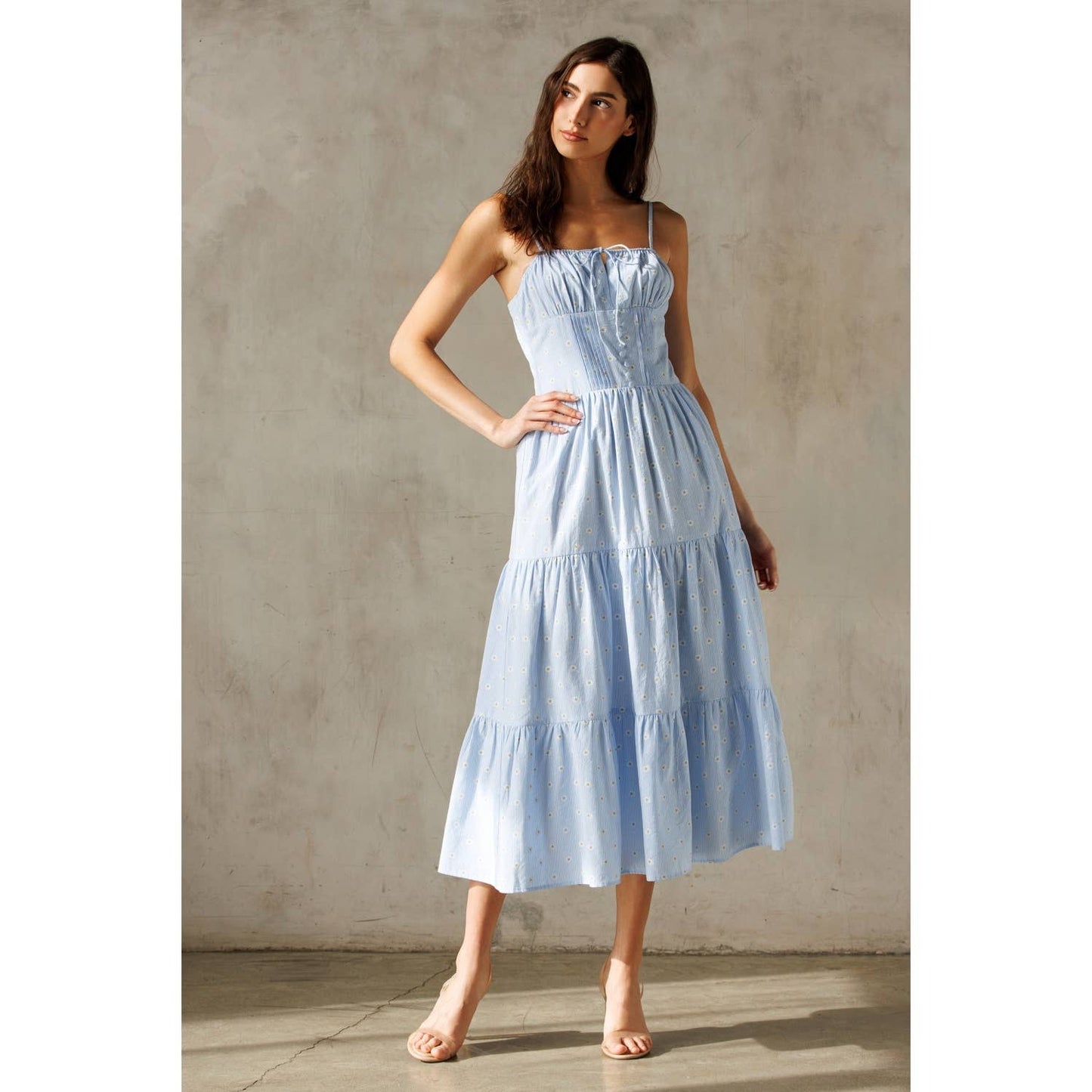 BLUE WHITE FLORAL: BLUE/ WHITE JD7633