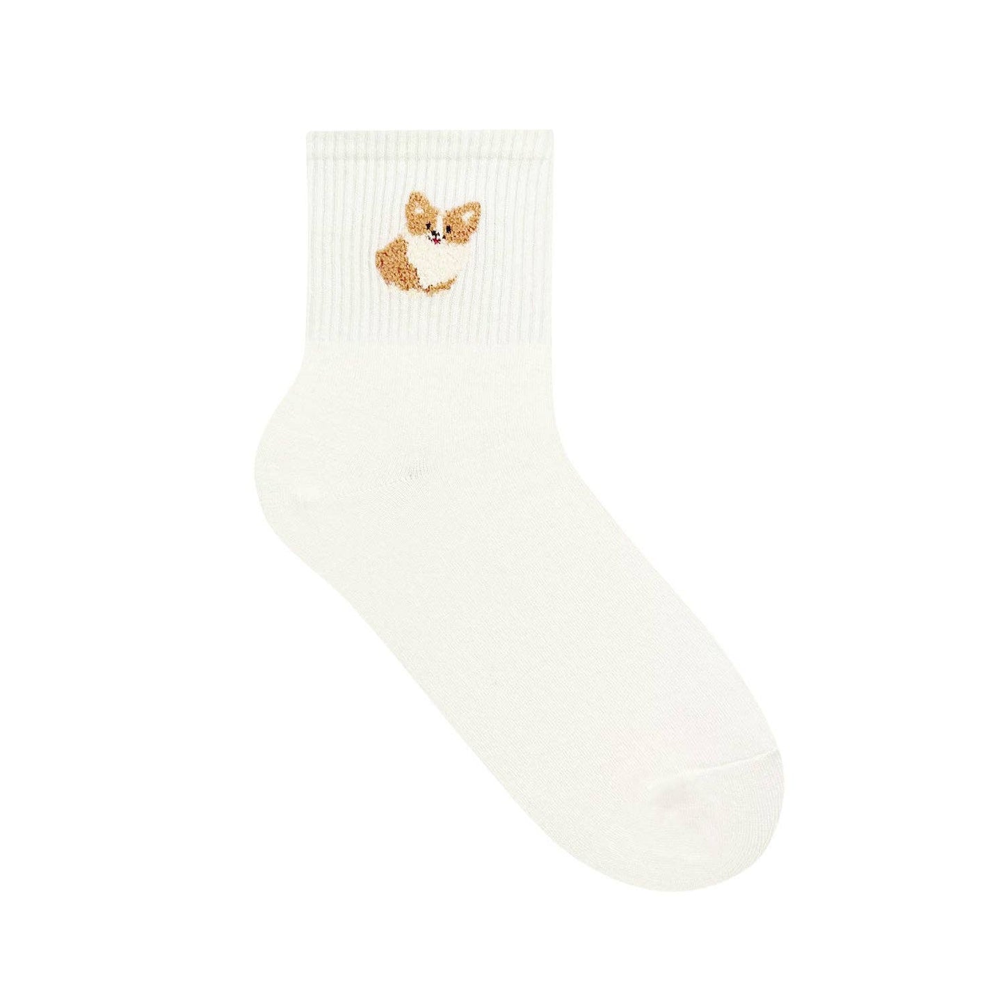 Women's Crew Puppy Land Socks: VW-L-037-2