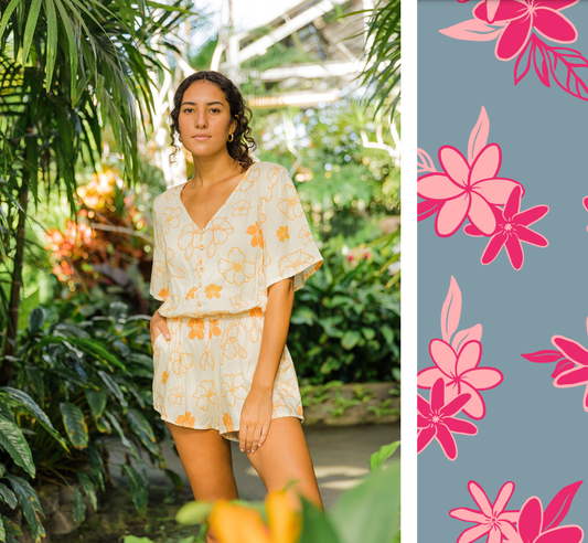 Luna Playsuit in Tiare Breeze: