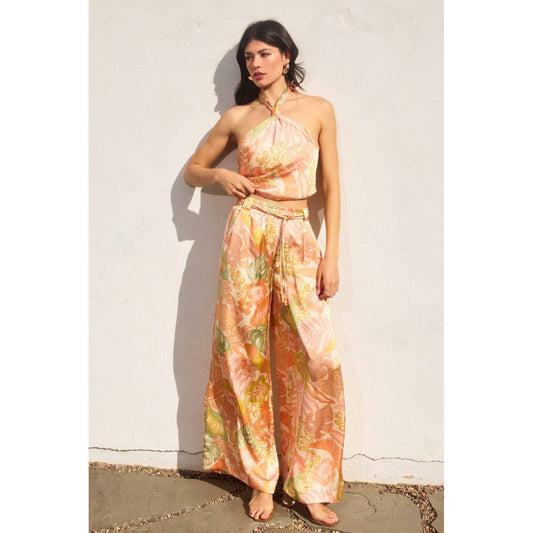 Just Peachy Looped Belt Pants: APRICOT BELLINI / FP12080-P1884