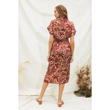 Load image into Gallery viewer, Wanderlust Collared Midi Wrap Dress: FD9760-P1355
