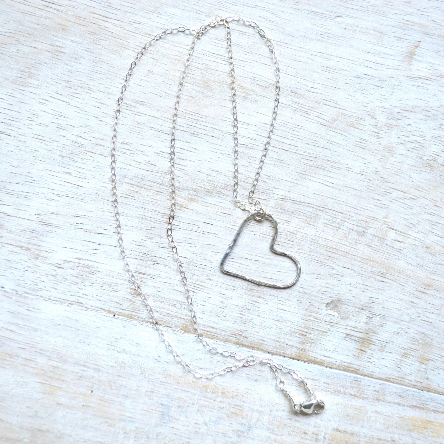 Floating Heart Necklace: 16 inches / Gold Filled