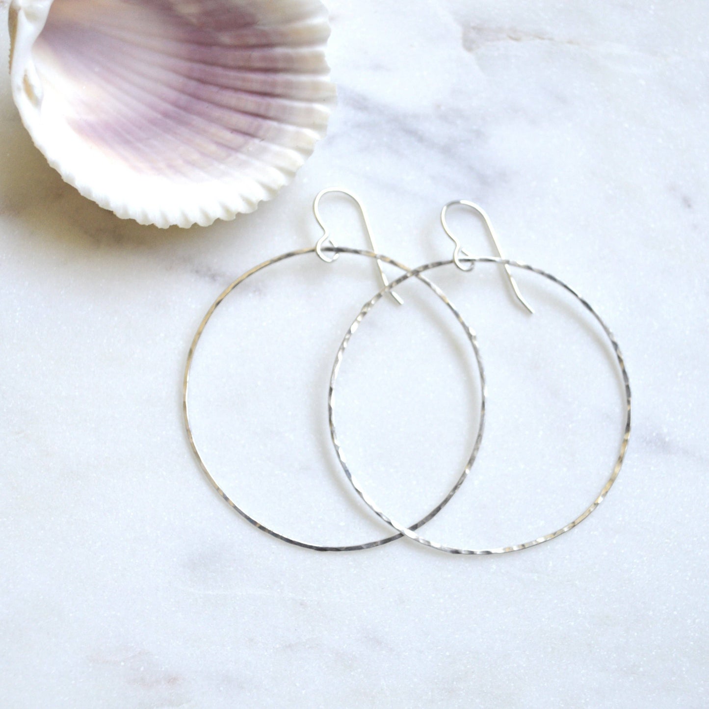 Hammered Hoops in Gold Filled