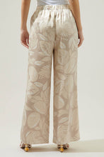 Load image into Gallery viewer, Gardenia Floral Wide Leg Pants: CHAMPAGNE-TAUPE / M

