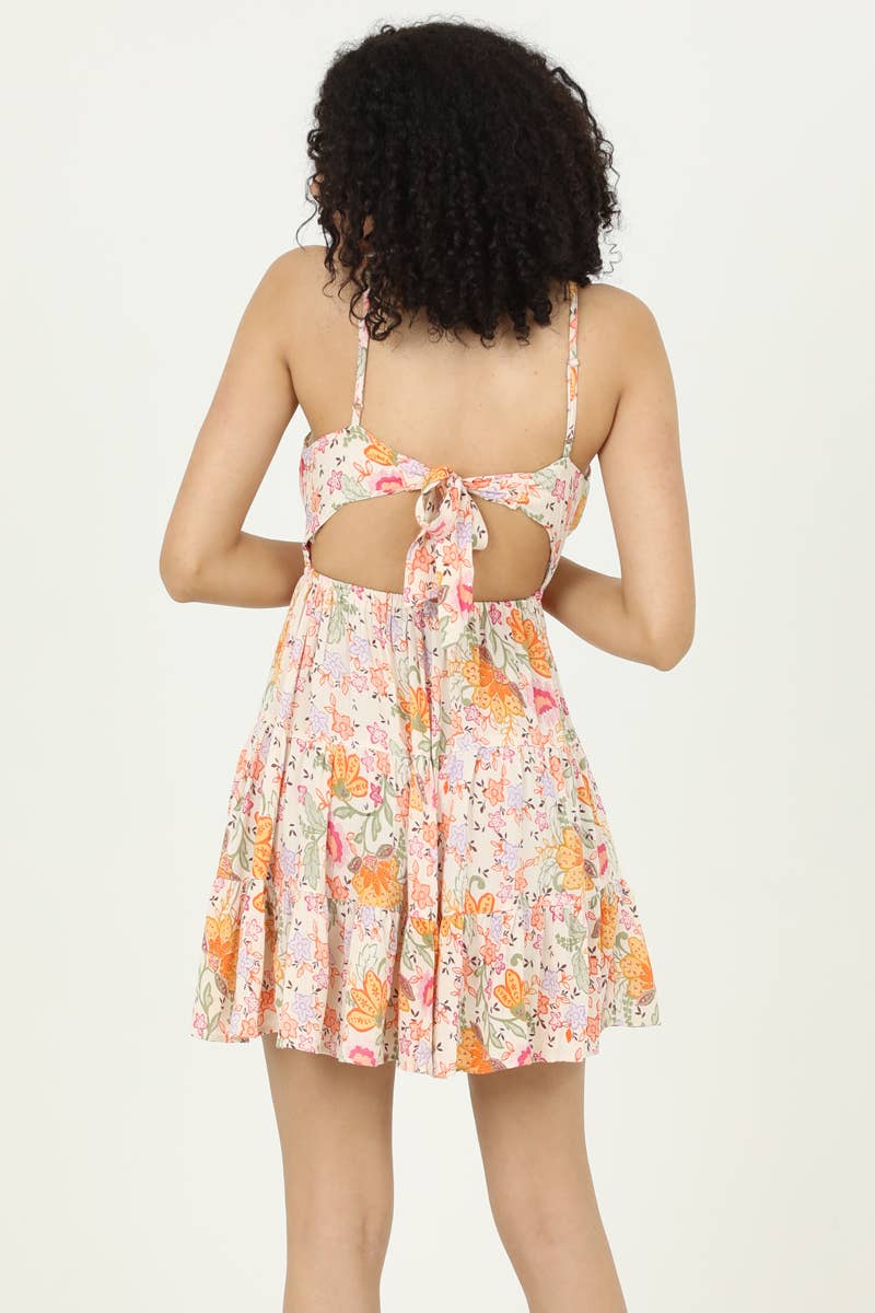 F4H12-FR20 V NECK OPEN BACK SUNDRESS