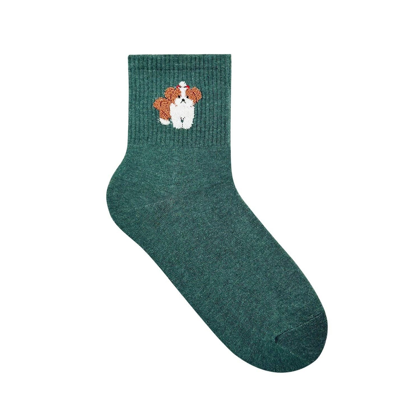 Women's Crew Puppy Land Socks: VW-L-037-2