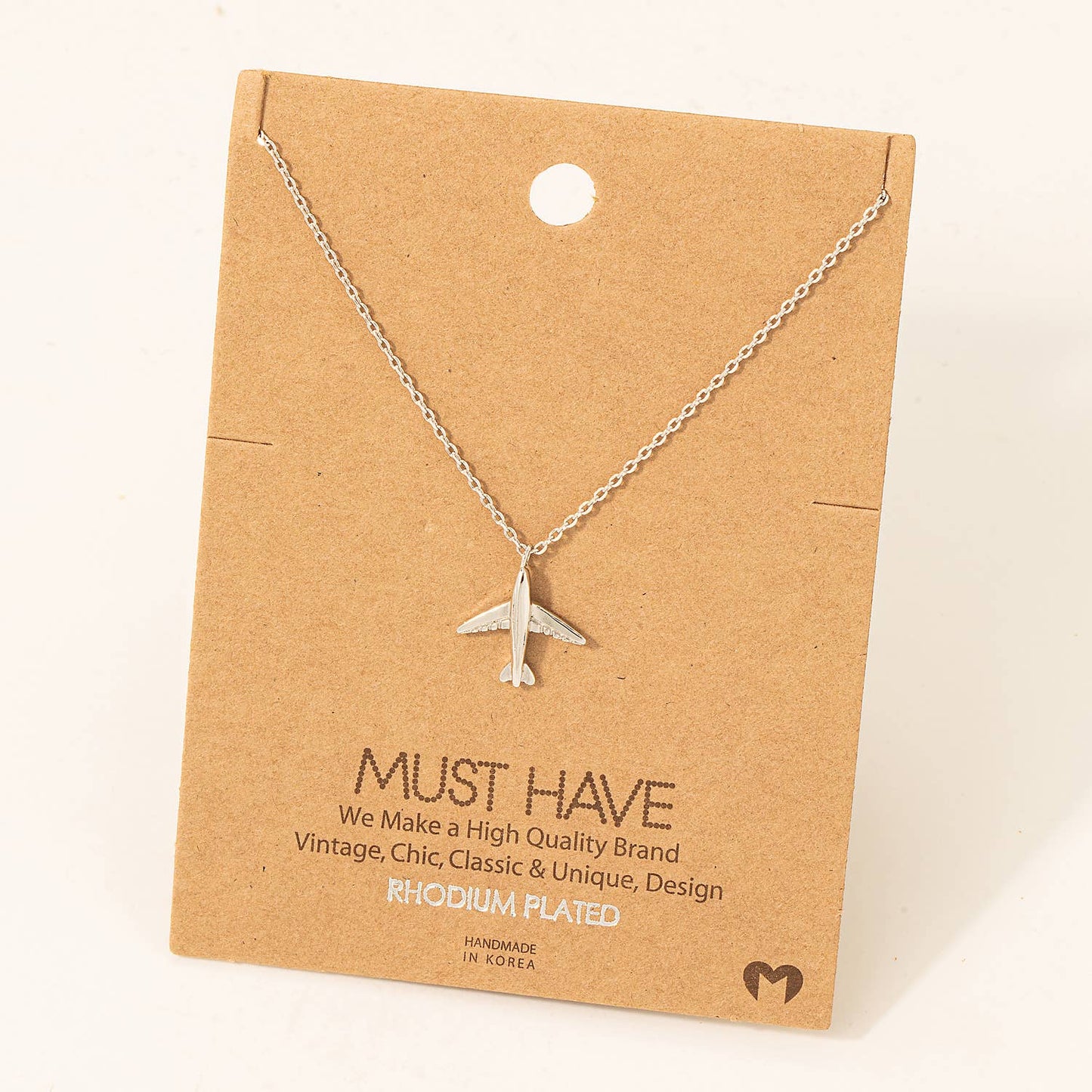 Airplane Pendant Necklace: ENE1509G