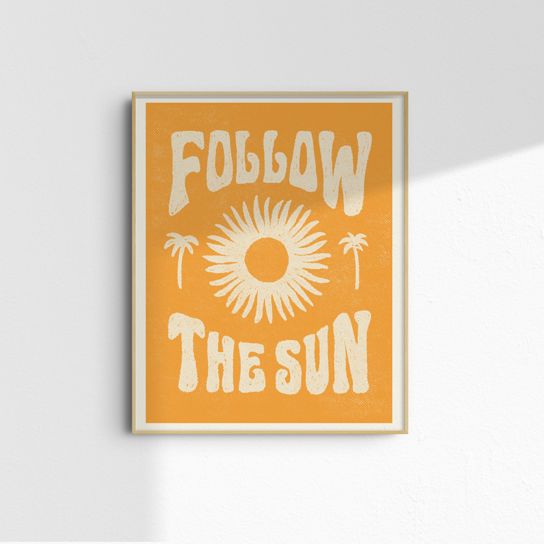 Follow the sun - Summer art print 11x14