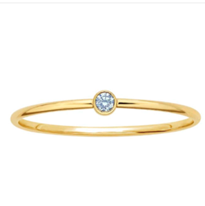 Gold Filled Sky Blue Topaz Ring