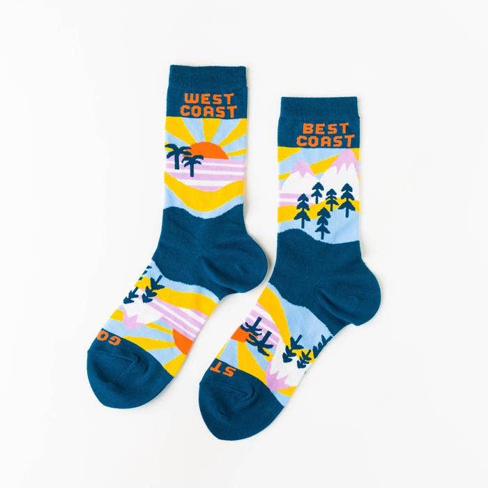 Men's Socks - West Coast Best Coast - Father's Day Gift