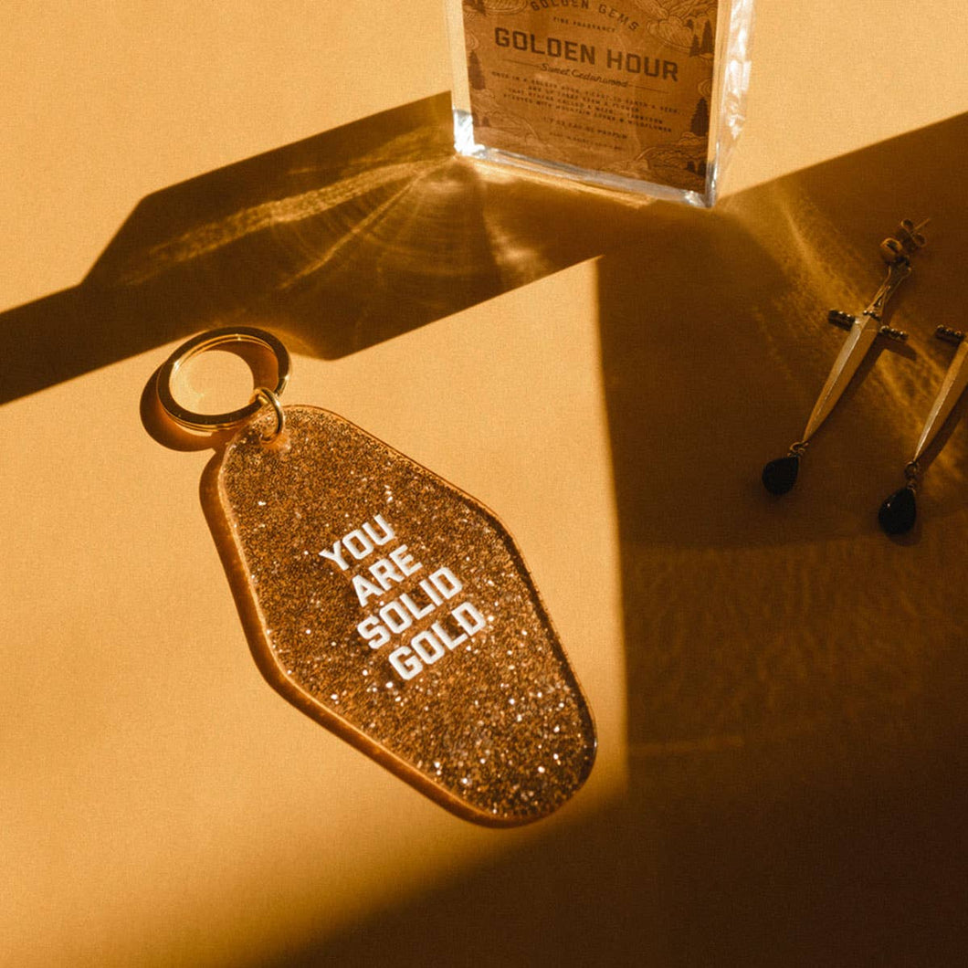 You Are Solid Gold Motel Keytag