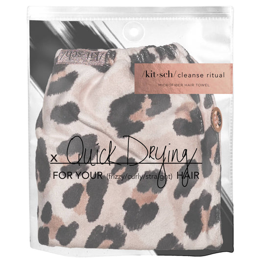 NEW - NC - Microfiber Hair Towel - Leopard (S3891)