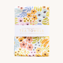 Load image into Gallery viewer, Pack of 2 Pastel Wildflower Tea Towels
