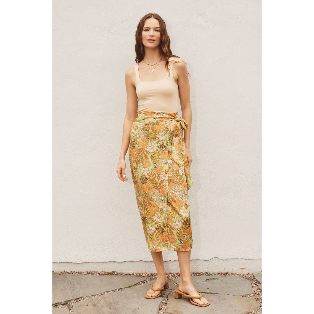 FS10906-P1191 Out Of Office Midi Wrap Skirt