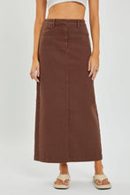 Load image into Gallery viewer, WV59088BRTT Mid Waisted Maxi Column Skirt with Welt Pocket
