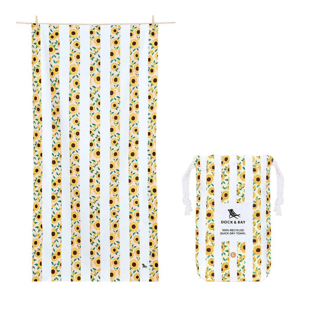 Dock & Bay Quick Dry Towels - Flower Power - Sunflower Solst